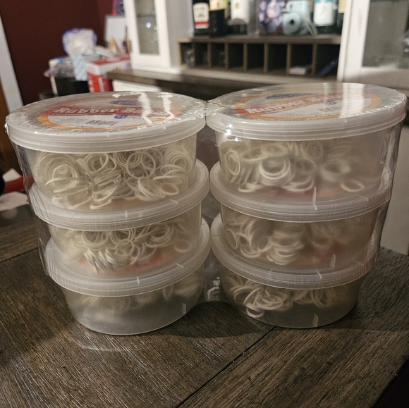 Other - Hair Rubber Bands in Containers Set Of 6 500ct Each